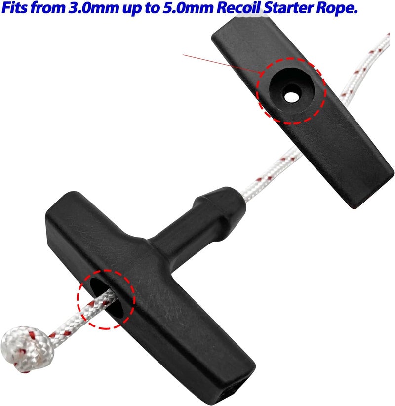 RayTour Replacement Recoil Starter Pull Handle fits for Husqvarna STIHL Craftsman Poulan Gasoline Engine - 3 Pack Starter Handle for Chainsaws Lawn Mowers Trimmers Generators - Image 2